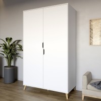 Шафа дводверна з ніжками кольору світлий горіх М-ЗОН Борн 1200 Німфея Альба