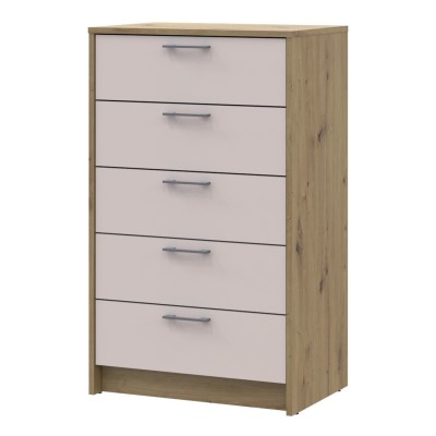 Комод Doros Ронді Дуб Артизан/Кашемір 5 ящиків 60х40х100 (DRS-011784) Комод Doros Ронді Дуб Артизан/Кашемір 5 ящиків 60х40х100 (DRS-011784)