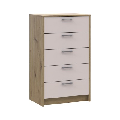 Комод Doros Ронді Дуб Артизан/Кашемір 5 ящиків 60х40х100 (DRS-011784) Комод Doros Ронді Дуб Артизан/Кашемір 5 ящиків 60х40х100 (DRS-011784)