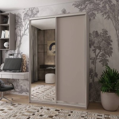 Шкаф купе Doros Сити Лайт Кашемир 1 ДСП / 1 зеркало 150х45х225 (DRS-011798)