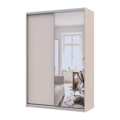 Шкаф купе Doros Сити Лайт Кашемир 1 ДСП / 1 зеркало 150х45х225 (DRS-011798)