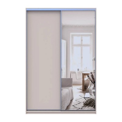 Шкаф купе Doros Сити Лайт Кашемир 1 ДСП / 1 зеркало 150х45х225 (DRS-011798)