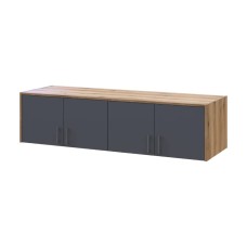 Антресоль Doros Ронді Дуб Артизан/Графіт 4 ДСП 160х52х41 (DRS-011604)