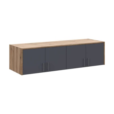 Антресоль Doros Ронди Дуб Артизан/Графит 4 ДСП 160х52х41 (DRS-011604)
