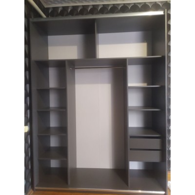 Шафа-купе двохдверна Doros G-Caiser 180х60х240 см Графіт/2 Дзеркала 