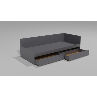 Односпальная кровать с ящиками Эверест Соната-800 80х190 см Графит 