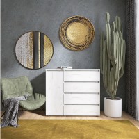 Комод Эверест КЛ-3 Лайт (телескопические) 105х38х93 см Дуб Крафт белый (EVR-071076)