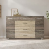 Комод для гостиной Эверест Бриз К-6 130х38х72.5 сонома/трюфель
