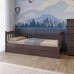 Кровать детская Mebigrand Карина-2 Орех темный 70х190 см с бортиками и ящиками (MBG-2519) - фото 1