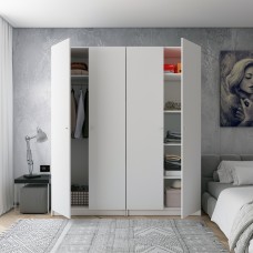 Комплект шаф для одягу з полицями Doros Промо 2 шт. 180х48х204 см Білий 