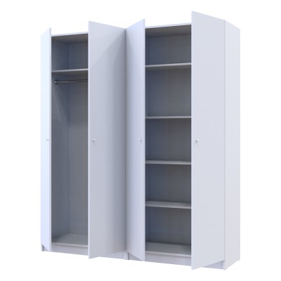 Комплект шаф для одягу з полицями Doros Промо (2 шт.) 180х48х204 см Білий Комплект шаф для одягу з полицями Doros Промо (2 шт.) 180х48х204 см Білий