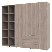 Комплект шкафов для одежды Doros Гелар  231,4х49,5х203,4 см Дуб сонома 