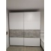 Шафа-купе дводверна Doros G-Caiser 220х60х240 см Білий/Бетон - фото 4