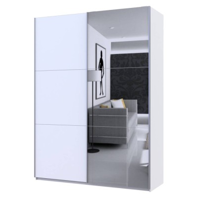 Шафа-купе двохдверна Doros G-Caiser 180х60х240 см Білий/1 Дзеркало (DRS-011236) Шафа-купе двохдверна Doros G-Caiser 180х60х240 см Білий/1 Дзеркало (DRS-011236)