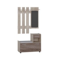 Передпокій Еверест Тандем з вішалкою та тумбою (правий) для взуття сонома/трюфель