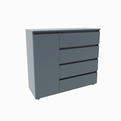 Комод Еверест КЛ-3 Лайт (телескопічні) 105х38х93 см Графіт