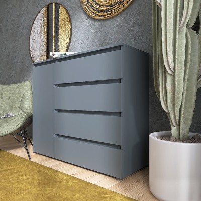 Комод Еверест КЛ-3 Лайт (телескопічні) 105х38х93 см Графіт