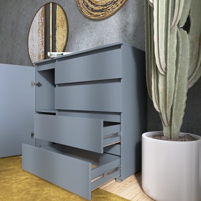 Комод Еверест КЛ-3 Лайт (телескопічні) 105х38х93 см Графіт