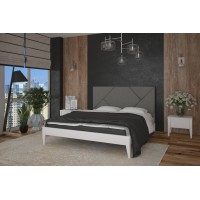 Двуспальная кровать Mebigrand Нью-Йорк ДК Белый/Аляска 01 160х200 см (MBG-1535)