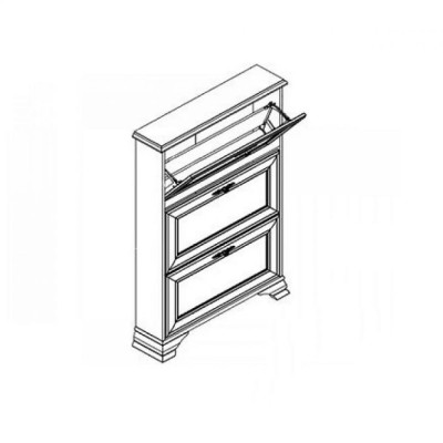 Тумба для обуви ВМК  Кентукки SFB3B Белый альпийский 