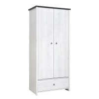 Шкаф распашной с ящиком ВМК  Порто SZF2D1S Джанни/Сосна ларико 