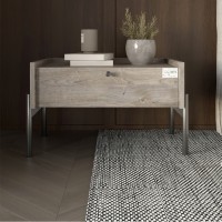 Тумба прикроватная LION Wood с одним ящиком Шварцвальд (черные ножки) (LION-041333)