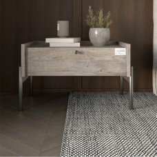 Тумба ліжкова LION Wood з одним ящиком Шварцвальд чорні ніжки 