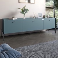 Тумба під телевізор на 3 ящики LION Wood із чорними ніжками 160х65х40 см Граніт сірий