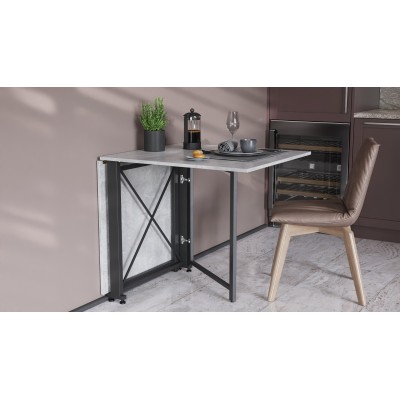 Стол-книжка трансформер Орион 2 Ferrum-decor 750x1520x730 Черный металл ДСП Бетон 16 мм (FRD-104589) Стол-книжка трансформер Орион 2 Ferrum-decor 750x1520x730 Черный металл ДСП Бетон 16 мм (FRD-104589)
