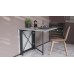 Стол-книжка трансформер Орион 2 Ferrum-decor 750x1520x730 Черный металл ДСП Бетон 16 мм (FRD-104589) - фото 7