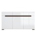 Комод у вітальню ВМК (БРВ) Амелiя KOM3D3S/8/15 N Білий/Білий глянець - фото 1