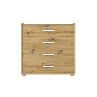 Комод у спальню Гербор Рутенія KOM4S Дуб артизан/Німфея альба білий