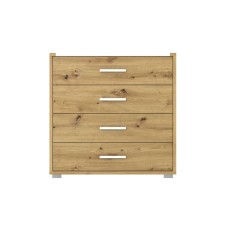 Комод в спальню Гербор Рутения KOM4S Дуб артизан/Нимфея альба (белый) (GRB-1146)