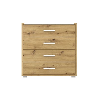 Комод в спальню Гербор Рутения KOM4S Дуб артизан/Нимфея альба (белый) (GRB-1146)