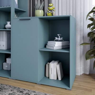 Тумба однодверна LION Краш 82x43x86 см Граніт сірий