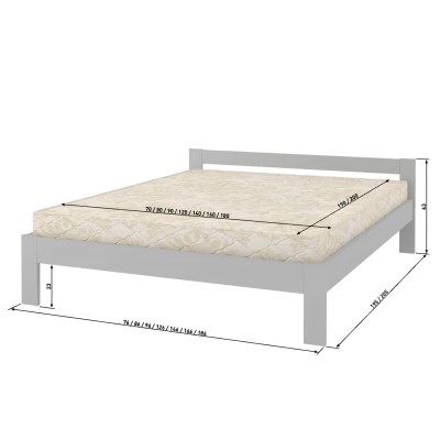 Двуспальная деревянная кровать Mebigrand Дели Орех лесной 140х190 см (MBG-3825) Двуспальная деревянная кровать Mebigrand Дели Орех лесной 140х190 см (MBG-3825)