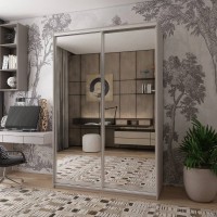 Шкаф купе Doros Сити Лайт Кашемир 2 Зеркала 150х45х225 (DRS-011799)
