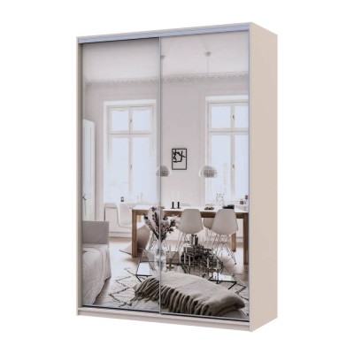 Шкаф купе Doros Сити Лайт Кашемир 2 Зеркала 150х45х225 (DRS-011799)
