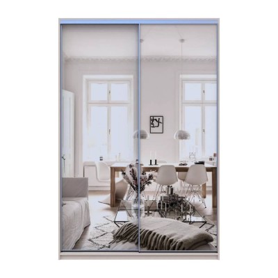 Шкаф купе Doros Сити Лайт Кашемир 2 Зеркала 150х45х225 (DRS-011799)