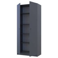 Шкаф распашной с полками Doros Промо 90х48х204 см Графит