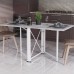 Стол-книжка трансформер Орион 2 Ferrum-decor 750x1520x730 Белый металл ДСП Бетон 16 мм (FRD-104596) - фото 1
