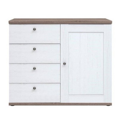 Комод в гостиную Гербор Тина KOM4S1D Сосна каньон/Дуб сонома трюфель (GRB-1165)