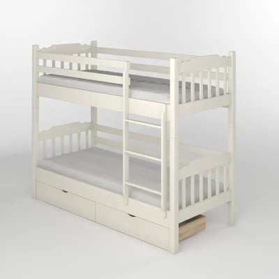 Двухъярусная детская кровать Mebigrand Бай-Бай Айвори (S0505Y30R) 90х190 см с ящиками (MBG-2377) Двухъярусная детская кровать Mebigrand Бай-Бай Айвори (S0505Y30R) 90х190 см с ящиками (MBG-2377)