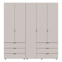 Комплект шаф для одягу Doros Гелар (2 шт.) 193,7х49,5х203,4 см Кашемір (DRS-011239)