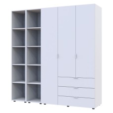 Комплект шкафов для одежды Doros Гелар  192,6х49,5х203,4 см Белый
