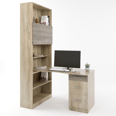 Комп'ютерний стіл з шафою Еверест Гранд сонома/трюфель