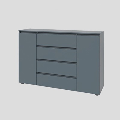 Комод Еверест КЛ-4 Лайт (телескопічні) 140х38х93 см Графіт