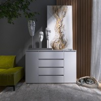 Комод Еверест КЛ-4 Лайт (телескопічні) 140х38х93 см Німфея Альба (білий) (EVR-4646)