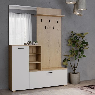 Передпокій модульний з дзеркалом ВМК (БРВ) Ветланда II Сосна антична/Білий альпійський