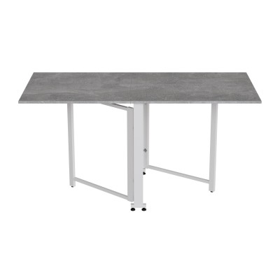 Стол-книжка трансформер Орион 2 Ferrum-decor 750x1520x730 Белый металл ДСП Бетон 16 мм (FRD-104596) Стол-книжка трансформер Орион 2 Ferrum-decor 750x1520x730 Белый металл ДСП Бетон 16 мм (FRD-104596)